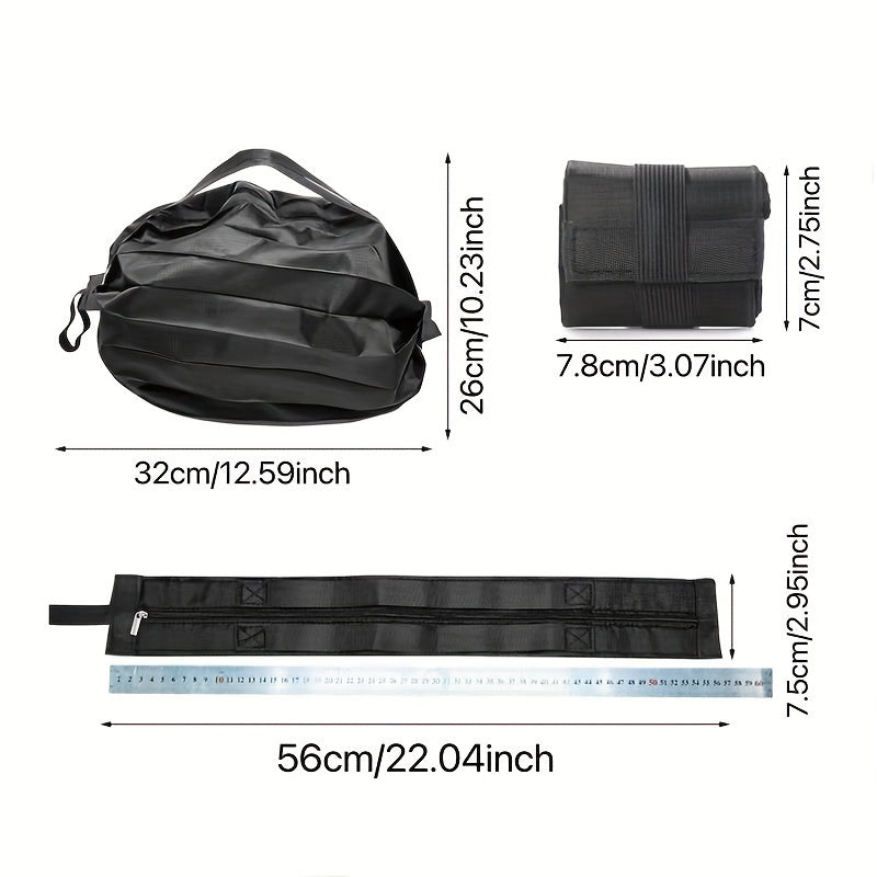 Solid Fabric Foldable Shopping Bag Large Capacity Portable Tote Bag