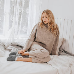 Women's Cozy Fleece Slip-On Slippers Soft Bottom Warm House Shoes