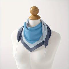 Geometric Horse Print Bandana Silk Square Scarf for Women