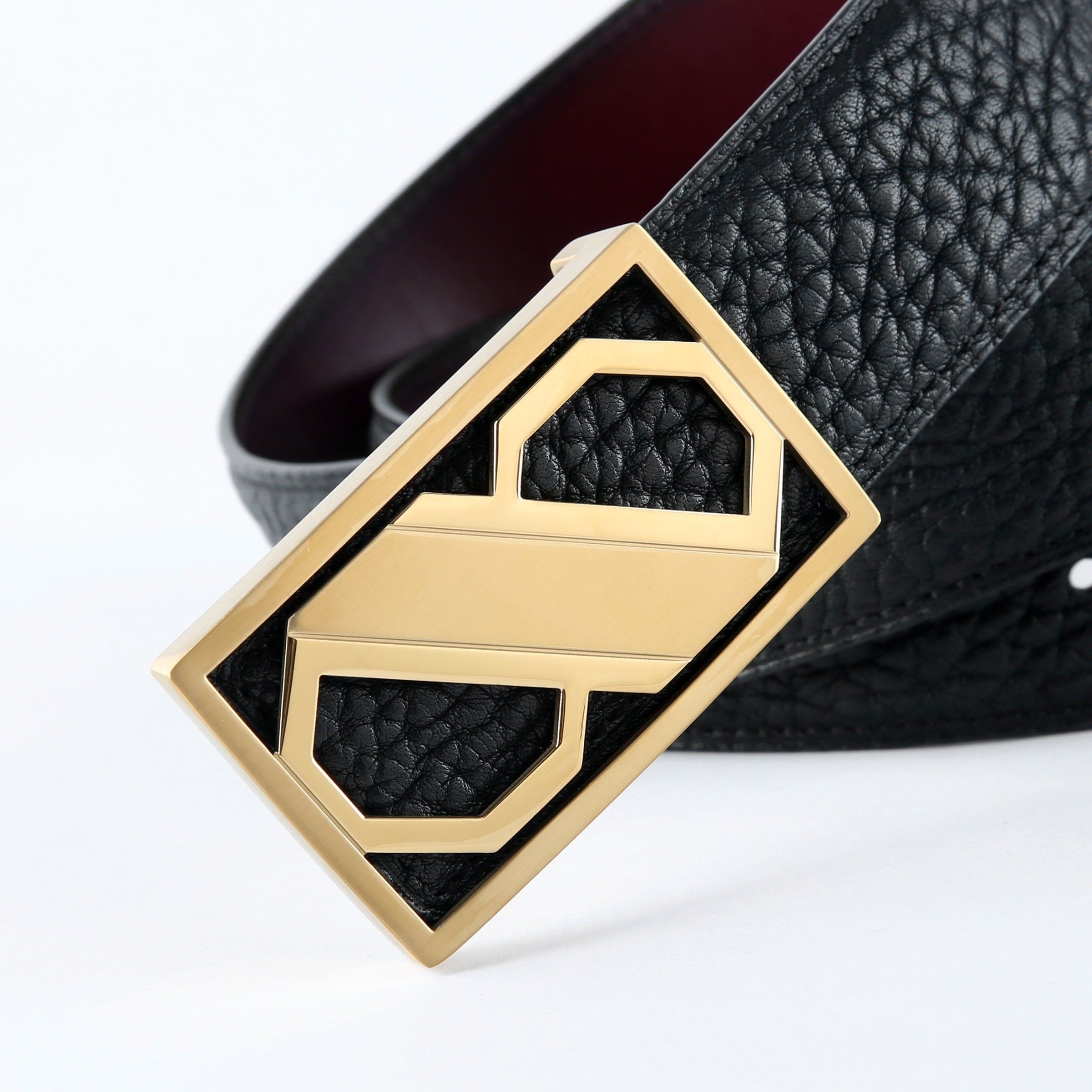 Men's Wild Style 8 Shaped Hollowed Buckle Belt 304 Stainless Steel Buckle