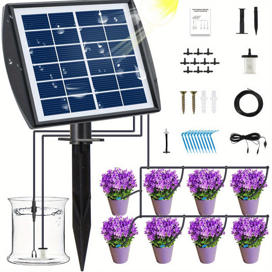 Solar Drip Irrigation Kit System w/ Timer Indoor/Outdoor