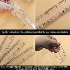 12 Inch Junior T Square Plastic Transparent T Ruler For Drawing