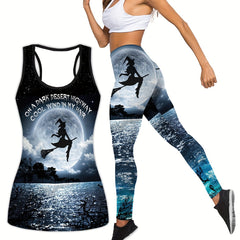 Painting Print Tank Top & Leggings Set