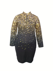 Golden Sequin Bodycon Dress