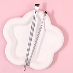 2pcs Flat Bevel Blade Eyeliner Brushes Portable Eye Brushes