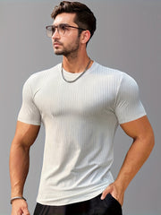 Men's Solid Crew Neck Active T shirt Casual Comfy Tees Tshirts For Summer