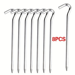 8PCS Aluminium Tent Stakes Pegs 17.78cm Hexagon Rod Nail Garden Stakes