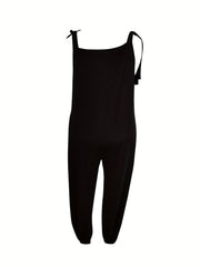Casual Jumpsuit Letter & Graphic Print Tapered Leg Cami Jumpsuit