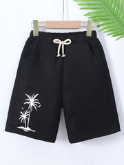 Boys Coconut Trees Shorts Summer Kids Clothes