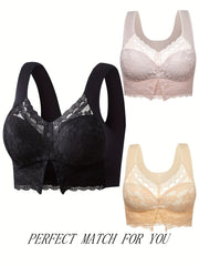 Floral Lace Bralettes Wireless Everyday Bra Women's Lingerie