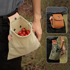 Foldable Outdoor Foraging Bag Fruit Picking Bag Waist Hanging Tool Waist Bag