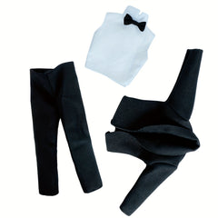 11.5 inch Doll Wedding Set Bridal Dress with Veil and Groom's Business Suit