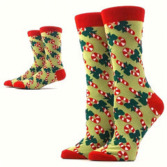 10 Pairs Christmas Socks Santa Claus Snowflake Elk Crew Socks Men's Year Socks