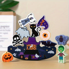 Halloween Wooden Building Blocks Toy for Kids