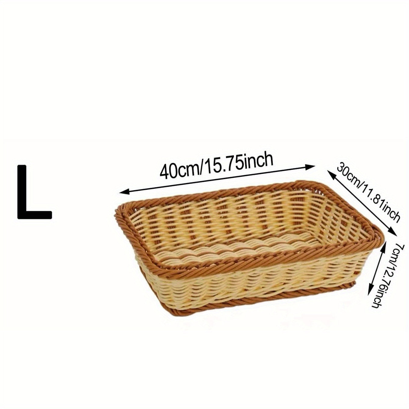Rattan Weaving Dessert Display Basket for Fruit Bread & Living Room Decor