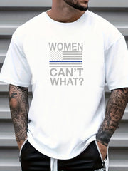 Christian Pattern Print Men's Graphic Crew Neck T shirt