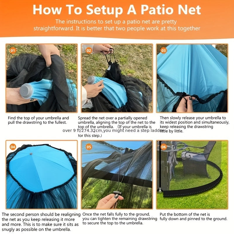 Umbrella Mosquito Net Outdoor Sunshade Easy Installation and Reusable