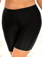 Casual Shorts Women's Plus Solid Soft Biker Shorts