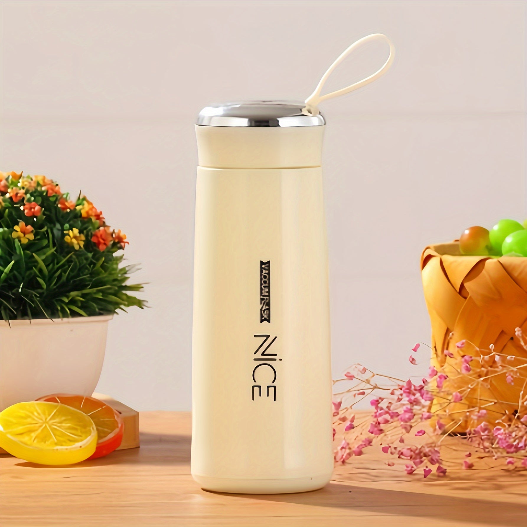 400ml Double Wall Insulated Tea Cup Portable Glass Water Cup