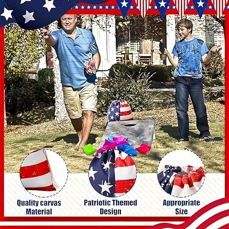 10 Pack Cornhole Tote Bag American Flag Corn Hole Bags