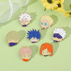 4pcs Cartoon Character Brooch Y2K Enamel Pin Metal Paint Badge