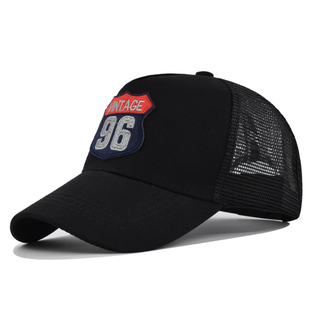 VINTAGE 96 Embroidered Baseball Cap Breathable Unisex Outdoor Fishing Hat