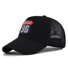 VINTAGE 96 Embroidered Baseball Cap Breathable Unisex Outdoor Fishing Hat