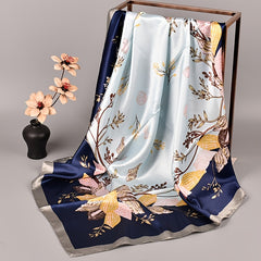Satin Head Scarves Silk Square Neck Scarf Hair Wraps Headscarf