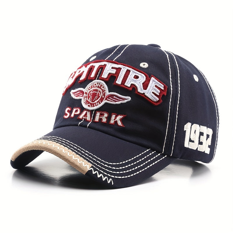 Letter Embroidery Curved Brim Baseball Cap Street Sun Hat