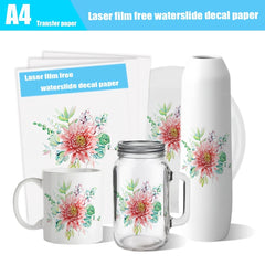 10pcs A4 Waterproof Transfer Paper Film for Glass Mug Ceramics
