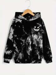 Boys Smudge Print Hoodie Pullover Top Sweatshirt