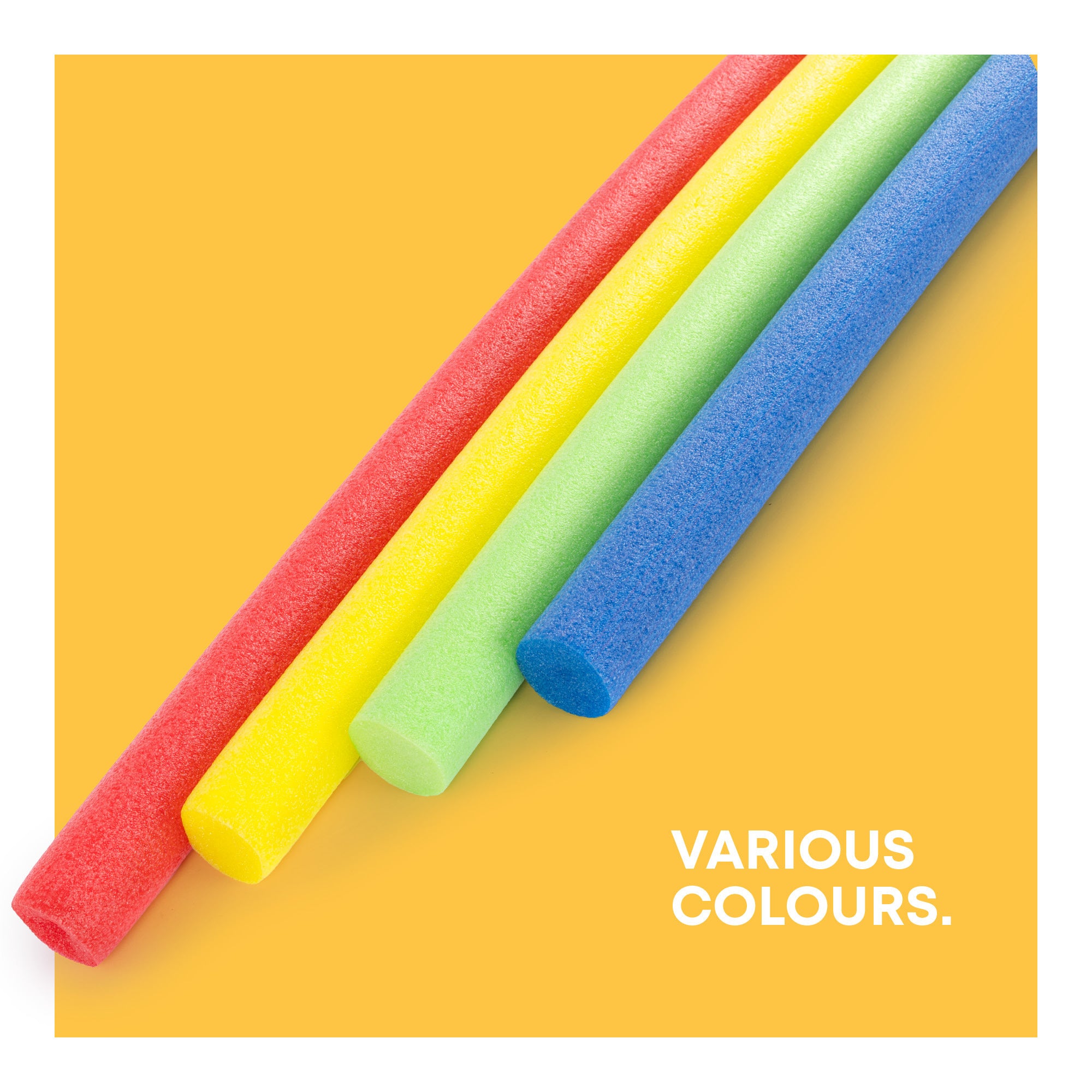 Hillington Set of 2 Pool Noodles 1.5m Long Assorted Colors Swimming Aid