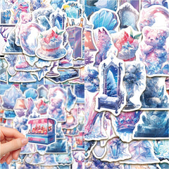 50pcs Ice and Snow World Phone Case Stickers Waterproof Decor