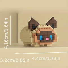 Toy Ragdoll Cat Siamese Cat Husky Dog Building Blocks Mini Brick Toys