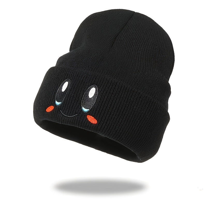 Kids Embroidery Warm Knit Hat for Fall/Winter