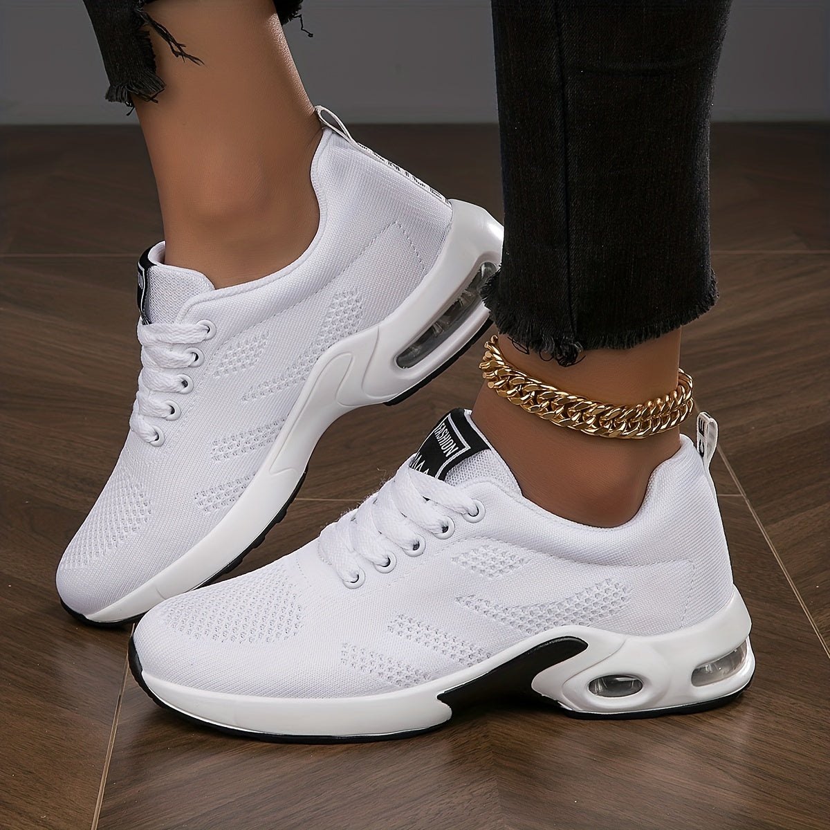Women's Air Cushion Sports Shoes Breathable Low Top Sneakers
