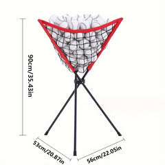 Baseball Tennis Ball Basket Rack Triangle Ball Holder Rack