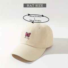Butterfly Print Baseball Cap Casual Sports Hat Adjustable Sunscreen Dad Hats