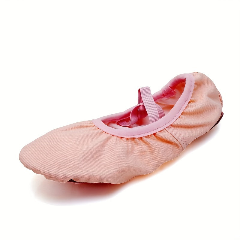 Girls Solid Slip On Ballet Shoes Anti Slip Soft Sole Dancing Practice Shoes