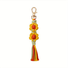 Hand Woven Little Daisy Keychain for Girls