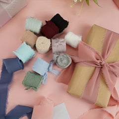 Tassel Chiffon Ribbon DIY Bride Bouquet Wedding Invitation Gift