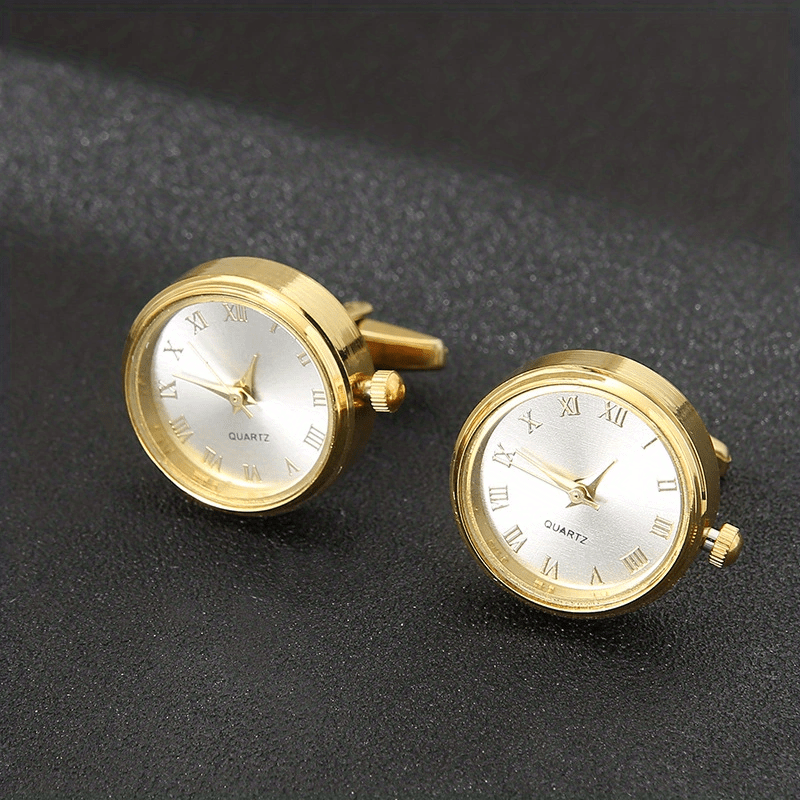 Men's Watch Cufflinks Rotating Clock Cufflinks Romantic Clothing Shirt Cufflinks