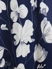 Floral Print Short Sleeve Midi Dress