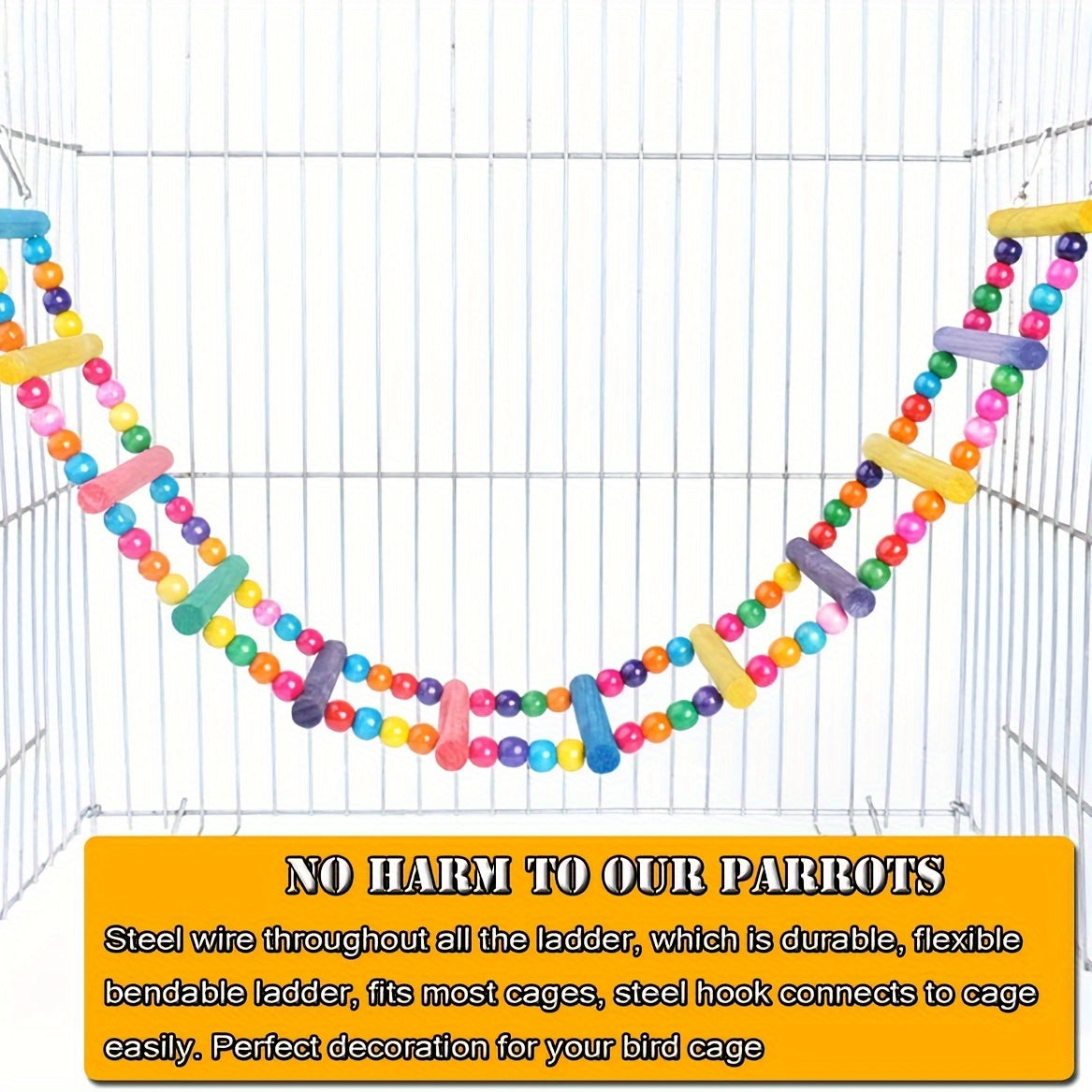 Colorful Parrot Swing Bridge Climbing Ladder