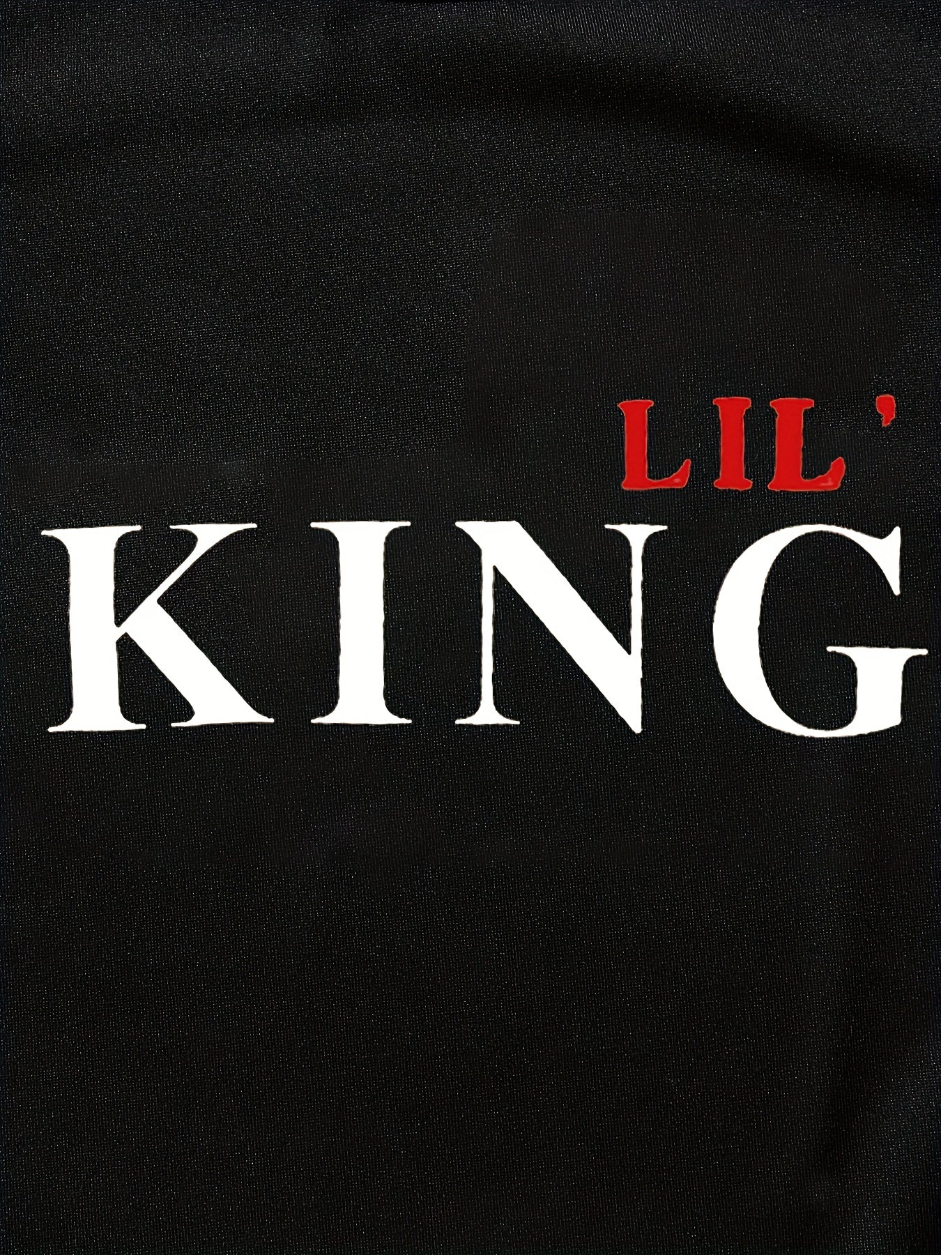 Boy's 2pc LIL KING Print T-shirt & Shorts Set