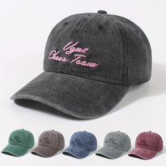 Letter Embroidery Baseball Cap Distressed Casual Dad Hats Lightweight Sun Hats
