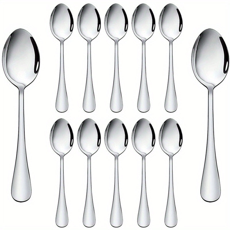12 Piece Dinner Forks Silverware Set Stainless Steel Dishwasher Safe