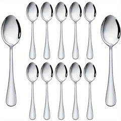 12 Piece Dinner Forks Silverware Set Stainless Steel Dishwasher Safe