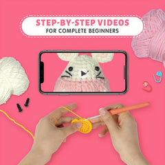 Crochet Doll Pendant DIY Kit with Wool - Creative Doll Ornament Gift Set