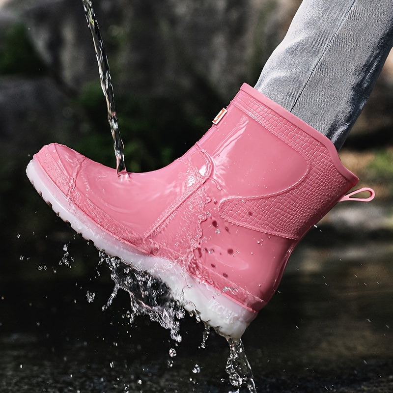 Women's Waterproof Rain Boots Non Slip Lightweight Rubber Work Shoes